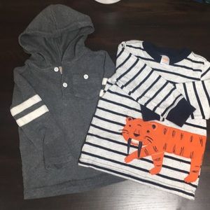Gymboree Boys Long Sleeve Shirt and Hoodie